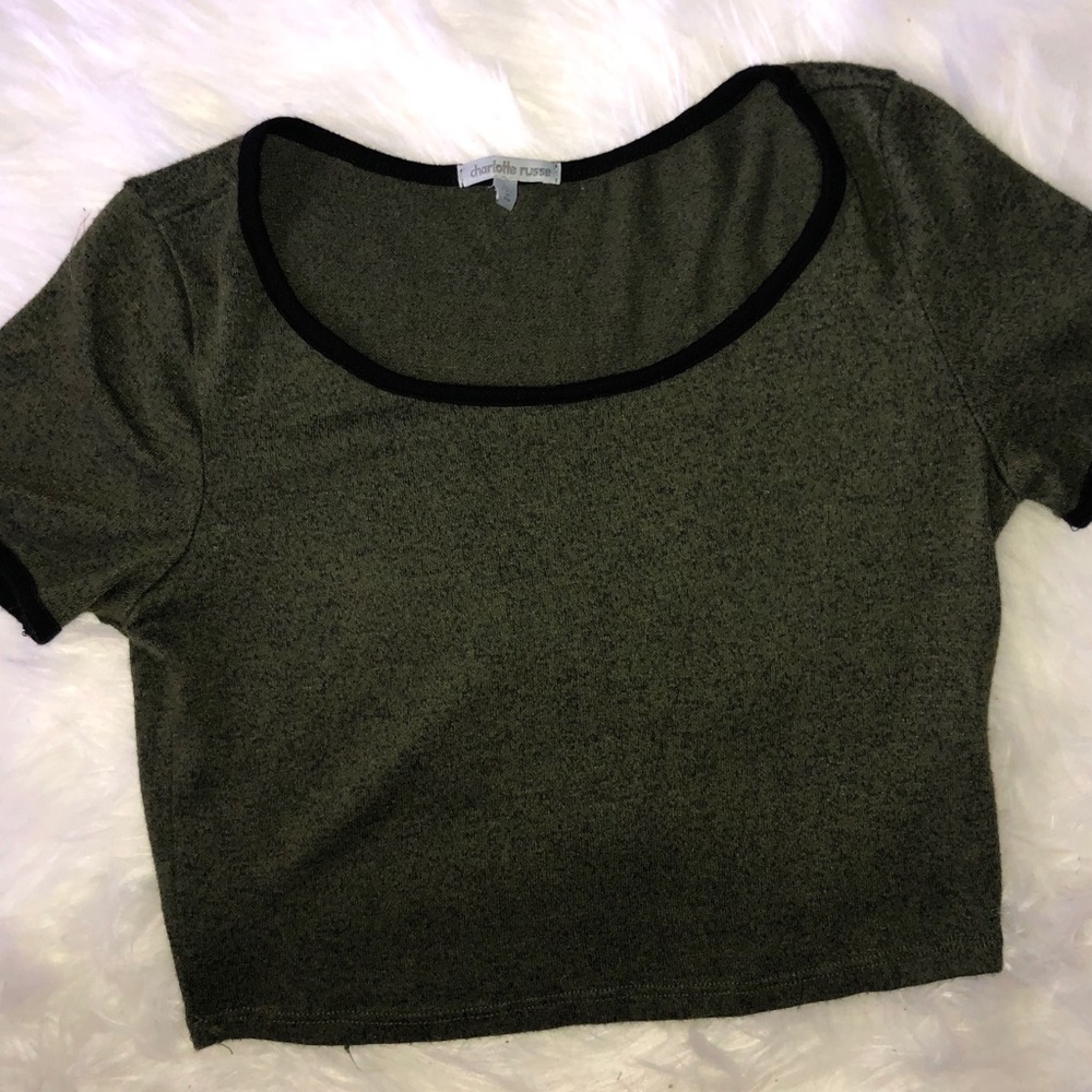 Charlotte Russe Green Crop Top